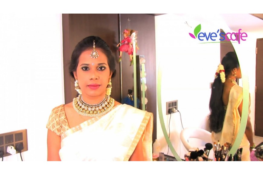 Evescafe | Indian Bridal Makeup For Kerala Style Kasavu Saree
